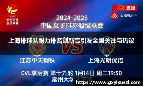 上海排球队耐力排名创新高引发全国关注与热议
